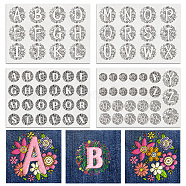 4 Sheets 11.6x8.2 Inch Stick and Stitch Embroidery Patterns, Non-woven Fabrics Water Soluble Embroidery Stabilizers, Letter, 297x210mmm(DIY-WH0455-162)