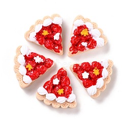 Resin Decoden Cabochons, Imitation Food, Cake, Red, 24x23x9.5mm(CRES-P020-03F-02)