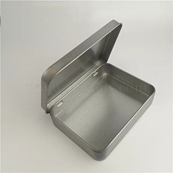 Iron Box, Storage Containers, Frosted, Tinning, Rectangle, 8.8x6x1.8cm(X-CON-WH0005-01)