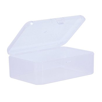 Plastic Bead Storage Containers, Square, Clear, 9x6x3.2cm