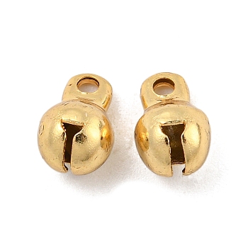 304 Stainless Steel Charms, Bell Shape, Golden, 8x5x5mm, Hole: 1.5mm