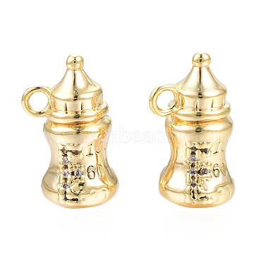 Brass Micro Pave Cubic Zirconia Charms(KK-N231-238)-3