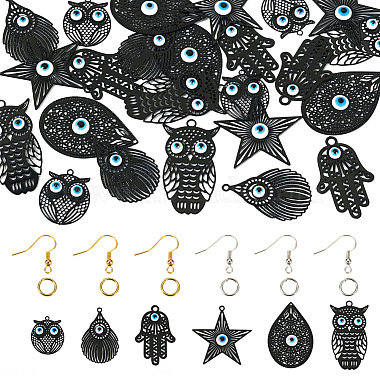 DIY Evil Eye Earring Making Kit(DIY-TA0005-07)-2