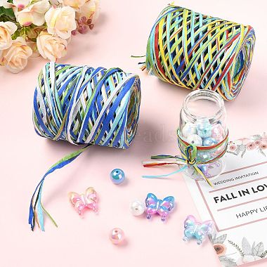 2 Rolls 2 Styles Raffia Ribbon(OCOR-CJ0004-09)-5