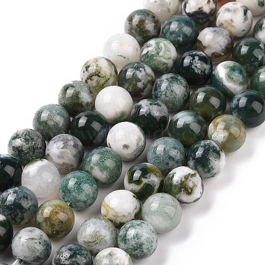 Natural Tree Agate Beads Strands(G-K194-8mm-02)-2