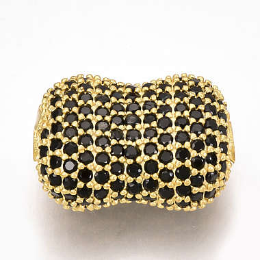 Black Others Brass+Cubic Zirconia Beads