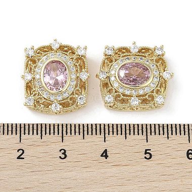 Brass Micro Pave Cubic Zirconia Beads(KK-G491-36G-02)-3