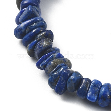 bracelet extensible en chips de lapis-lazuli naturel(BJEW-JB09598-02)-3