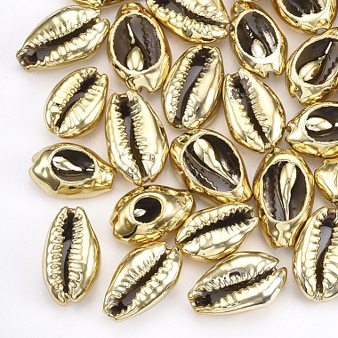 13mm Gold Shell Cowrie Shell Beads