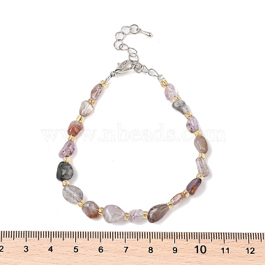 Natural Auralite Beads Bracelets for Women(BJEW-H623-02S-13)-5