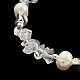 Bracelets en perles de cristal de roche en cristal de quartz naturel(BJEW-M315-02P)-2