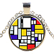 Ожерелья с ожерельем из стекла(NJEW-O111-017S)-1