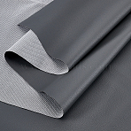 2M Lychee Pattern PU Leather Fabric, Sofa Chair Bag Accessories, Gray, 1600mm(DIY-NB0015-01A)