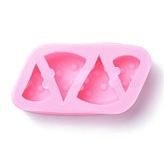 Food Grade Silicone Cheese Candle Molds, Fondant Molds, for Homemade Beeswax Candle Soap Making, Hot Pink, 55x102x27mm(DIY-I035-01)