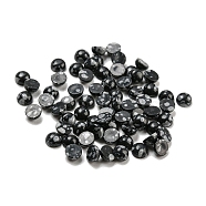 Synthetic Snowflake Obsidian Cabochons, Half Round, 4x2~2.5mm(G-H309-03-04)