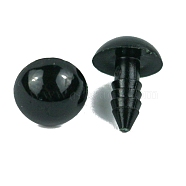 Plastic Doll Eyes, Craft Safety Eyes, with Spacer, for Doll Making, Half Round, Black, 10mm(PW-WG40550-14)