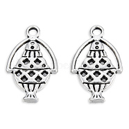 Tibetan Style Alloy Pendant Rhinestone Settings, Cadmium Free & Lead Free, Bottle, Antique Silver, Fit For 0.7mm Rhinestone, 19x11x2mm, Hole: 1.6mm, about 1100pcs/1000g(TIBE-N011-061)
