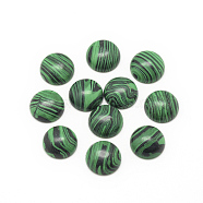 Synthetic Malachite Cabochons, Dyed, Half Round/Dome, 10x4~5mm(X-G-R416-10mm-38)