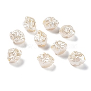 Opaque Pearlized Acrylic Beads, Drusy Nuggets, Antique White, 12.5x10x10mm, Hole: 1.6mm, about 880pcs/500g(OACR-G016-01A)