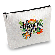 12# Cotton-polyester Bag, Stroage Bag, Rectangle, Flower Pattern, 18x25cm(ABAG-WH0029-014)