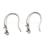 316 Surgical Stainless Steel Earring Hooks, Earring Settings for Rhinestone, Stainless Steel Color, 20x13x1.5mm, Hole: 1.2mm, 18 Gauge, Pin: 1mm, Fit for 2.5x2mm Rhinestone(STAS-G310-19P)