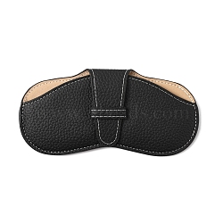 PU Leather Glasses Case, for Eyeglass, Sun Glasses Protector, Black, Fold: 87x175x8mm, Unfold: 163x175x8mm(AJEW-WH0304-74D)