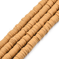 Handmade Polymer Clay Beads Strands, for DIY Jewelry Crafts Supplies, Heishi Beads, Disc/Flat Round, Peru, 6x0.5~1mm, Hole: 1.8mm, about 290~320pcs/strand, 15.75 inch~16.14 inch(40~41cm)(CLAY-R089-6mm-118)