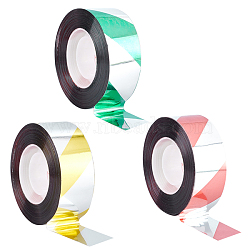 Gorgecraft 3Rolls 3 Colors Scare Tape Ribbon, Double Sided Repellent Tape for Scaring Birds Away, Mixed Color, 1 inch(24mm), about 25yards/roll(22.86m/roll), 1roll/color(ORIB-GF0001-01)