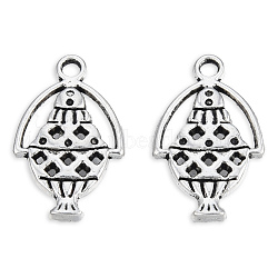 Tibetan Style Alloy Pendant Rhinestone Settings, Cadmium Free & Lead Free, Bottle, Antique Silver, Fit For 0.7mm Rhinestone, 19x11x2mm, Hole: 1.6mm, about 1100pcs/1000g(TIBE-N011-061)