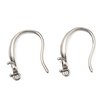 316 Surgical Stainless Steel Earring Hooks, Earring Settings for Rhinestone, Stainless Steel Color, 20x13x1.5mm, Hole: 1.2mm, 18 Gauge, Pin: 1mm, Fit for 2.5x2mm Rhinestone
