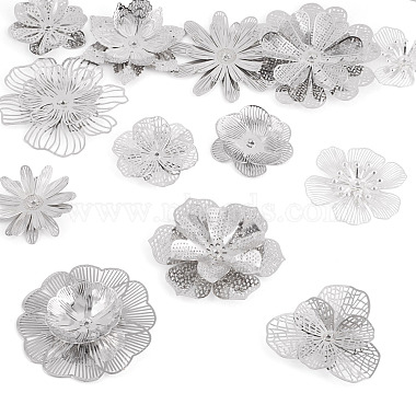 13Pcs 13 Styles Brass Bead Caps(KK-TA0008-26P)-2