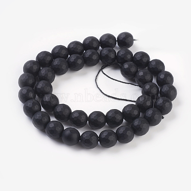 Synthetic Black Stone Beads Strands(G-C059-10mm-1)-2