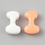 Opaque Resin Beads, Letter, Letter I, 10.5~14x8~13x5~6mm, Hole: 1.2~1.4mm(RESI-WH20005-13I)