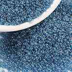 MIYUKI Round Rocailles Beads, Japanese Seed Beads, (RR326) Transparent Capri Blue Luster, 15/0, 1.5mm, Hole: 0.7mm, about 5555pcs/bottle, 10g/bottle(SEED-JP0010-RR0326)