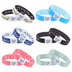 12Pcs 6 Colors Polyester Cord Bracelets for Women Men, Mixed Shapes, Mixed Color, Inner Diameter: 2.19 inch(5.55cm), 2pcs/color(BJEW-UN0002-05A)