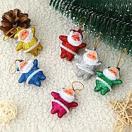 6Pcs 6 Colors Christmas Santa Claus Foam Pendant Decorations, for Christmas Tree Wall Door Hanging Ornaments, Mixed Color, 480mm, 1pc/color(HJEW-A011-01)