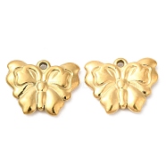 Ion Plating(IP) 304 Stainless Steel Pendants, Butterfly Charm, Golden, 16x20x3mm, Hole: 1.5mm(STAS-D084-13G)