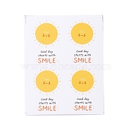 Rectangle Paper Stickers, Adhesive Label Stickers, Word with Cartoon Pattern, Sun Pattern, 8.3~10.6x6.6~6.7x0.01cm, 48pcs/bag(DIY-B041-13B)