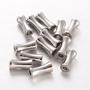 Alloy Beads, Tube, Platinum, 11x5mm, Hole: 2mm(PALLOY-O074-20P)