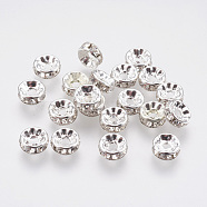 Silver, Crystal, 8x3.5mm, Hole: 1.8mm(X-RB-A003-8MM-S)