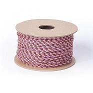 Macrame Cotton Cord, Braided Rope, for Wall Hanging, Crafts, Gift Wrapping, Colorful, 2mm, about 21.87 yards(20m)/roll(OCOR-F010-C06)