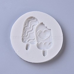 Food Grade Silicone Molds, Fondant Molds, for DIY Cake Decoration, Chocolate, Candy, UV Resin & Epoxy Resin Jewelry Making, Ice Cream, WhiteSmoke, 67x8mm, Inner Size: 45mm(DIY-K011-07)