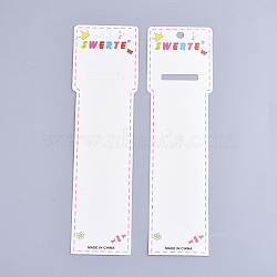 Cardboard Display Cards, Used For Necklace, Bracelet, Rectangle, Ivory, 20x5.5cm(CDIS-T003-32)