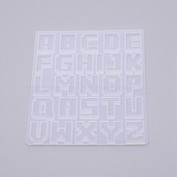 Aalphabet Silicone Molds, Resin Casting Molds, For UV Resin, Epoxy Resin Craft Making, Letter A~Z, 115x103x5mm, Inner Size: 17~19x4.5~17mm(DIY-WH0181-47)