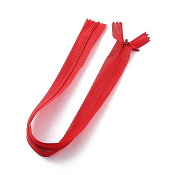 Garment Accessories, Nylon Zipper, Zip-fastener Components, Red, 25x2.5cm