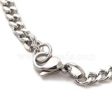 304 Stainless Steel Cross Pendant Necklaces(NJEW-M197-04P)-4