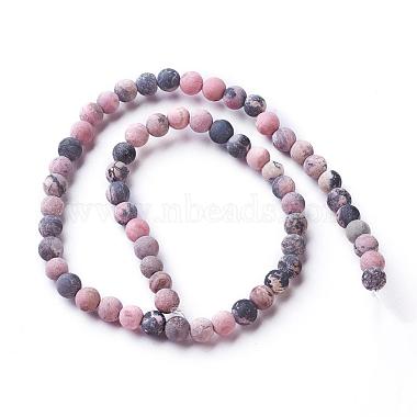 Frosted Natural Rhodonite Round Bead Strands(G-E487-12-6mm)-3