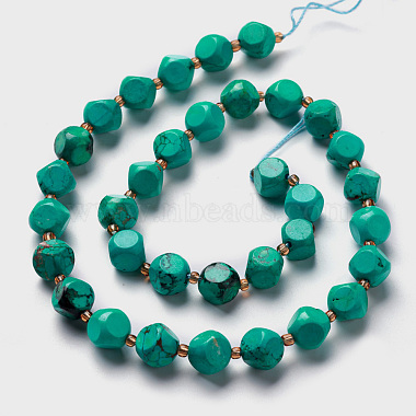 Perles de turquoise naturelle brin(G-M367-23B)-4