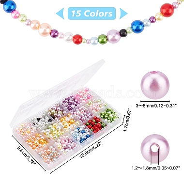 Pandahall Elite 15 couleurs perles en plastique ABS(KY-PH0001-54)-4