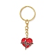 Брелок с подвеской из эмалированного сплава в форме сердца на День святого Валентина(KEYC-JKC00595)-2